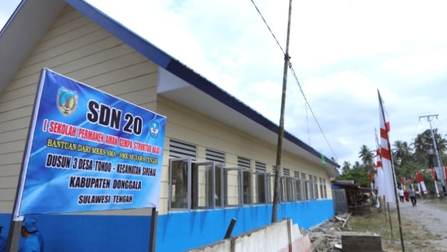 Gedung SDN 20 Sirenja, Donggala, Sulawesi Tengah, Rabu (18/9/2019). Foto: Dok. Pemprov Jateng