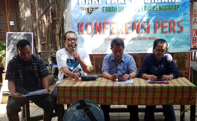Konferensi Pers Hari Tani Nasional di Kubukopi, Denpasar  (kanalbali/KR13)
