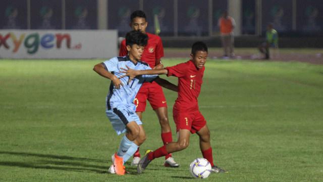 Pertandingan Indonesia U-16 vs Kepulauan Mariana Utara U-16 pada babak kualifikasi Piala Asia U-16 di Stadion Madya GBK, Jakarta, Rabu (18/9/2019). Foto: Irfan Adi Saputra/kumparan