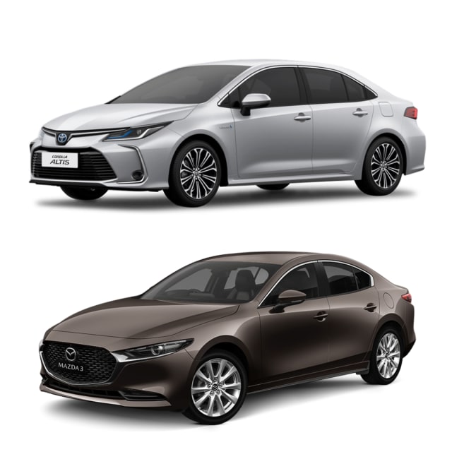 Komparasi Mazda3 sedan vs Toyota Corolla Altis Foto: dok. istimewa