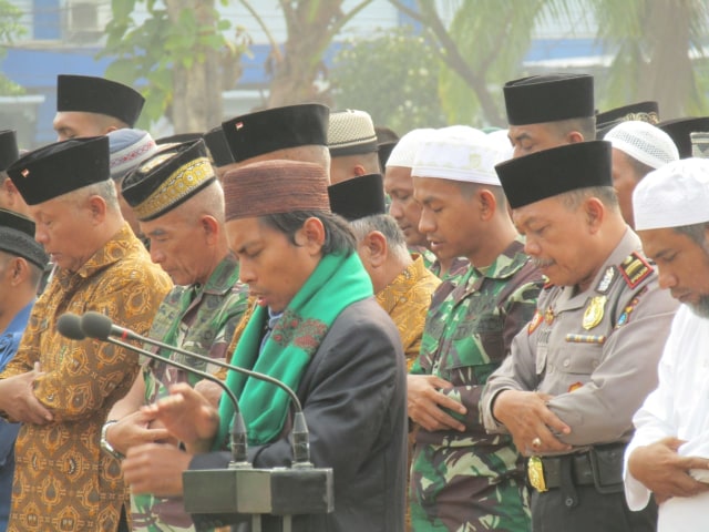 Ratusan Prajurit TNI/Polri Ikut Shalat Istisqo. (Ist)