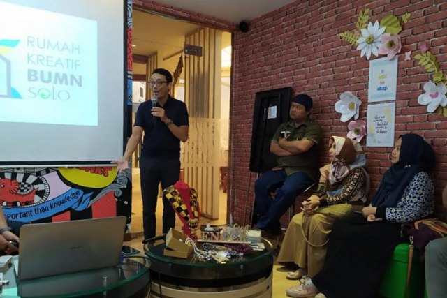 PMW) ISI Surakarta mengunjungi Rumah Kreatif BUMN. (Fernando Fitusia)