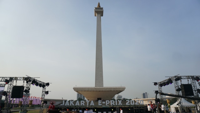 Suasana konferensi Pers Jakarta Formula E-Prix 2020 di Lapangan Monas, Jakarta, Jumat (20/9/2019). Foto: Nugroho Sejati/kumparan