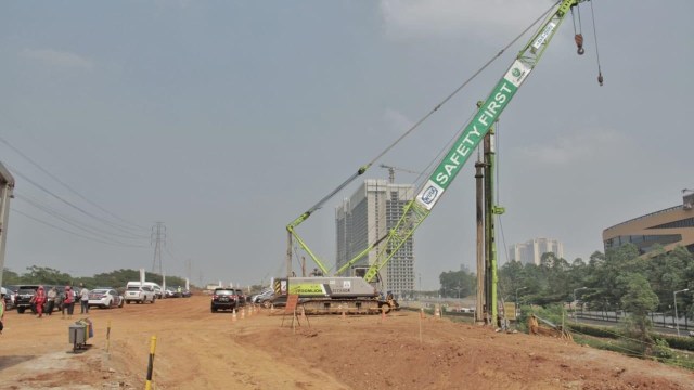 Progres Pembangunan Jalan Tol Serpong-Balaraja (Serbaraja) sesi 1A. Foto: Dok. Kementerian PUPR