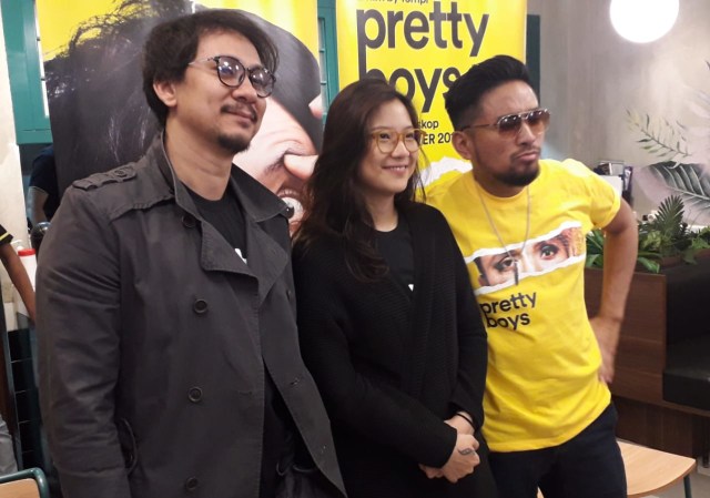 Pemeran film Preety Boys saat gelar meet and greet di Yogyakarta, Jumat (20/9/2019). Foto: Dion.