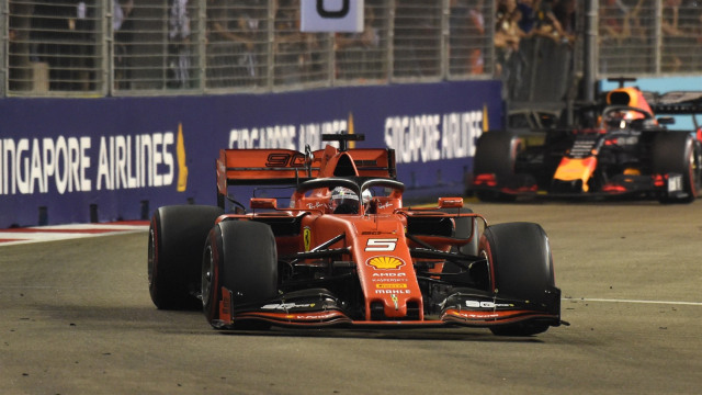 Vettel di GP Singapura 2019. Foto: Roslan Rahman/AFP