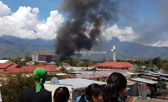 Situasi Kota Wamena. (BumiPapua.com/Stefanus) 