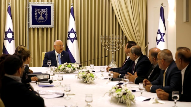 Koalisi Partai Arab di Israel, Joint List, merebut suara ketiga terbanyak dalam pemilu. Foto: AFP/MENAHEM KAHANA