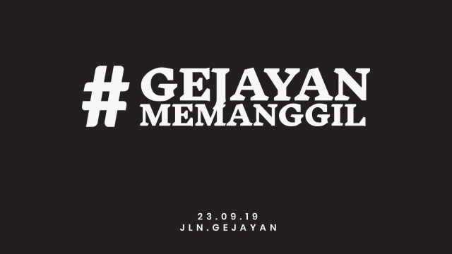 Seruan poster #GejayanMemanggil Foto: Dok. Istimewa