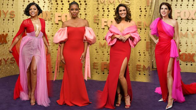 Penampilan 'kembar' empat aktris di Emmy Awards 2019. Foto: AFP dan Reuters