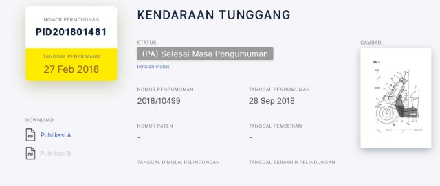 Yamaha mendaftarkan QBix di DJKI Foto: dok. istimewa