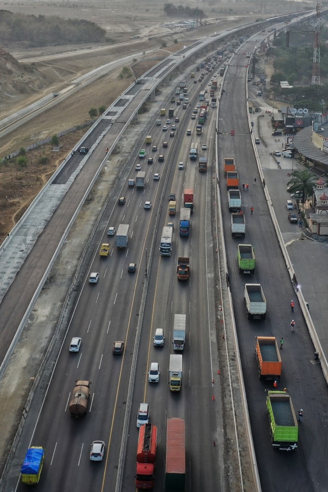 Foto udara Tol Layang Jakarta-Cikampek II. Foto: Jamal Ramadhan/kumparan