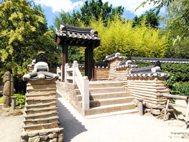 Pemandangan di Taman Korea di Gärten der Welt