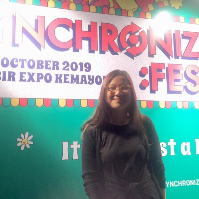 Danilla di konferensi pers Synchronize Fest 2019 dok Hesti Widianingtyas/kumparan