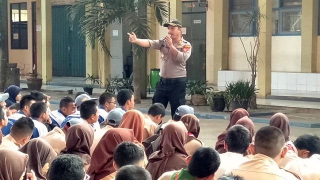 Polisi kumpulkan STM di Bogor dan beri pengarahan. Foto: dok. Polres Bogor