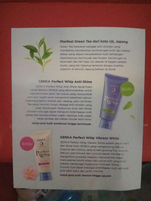 jenis senka facial wash