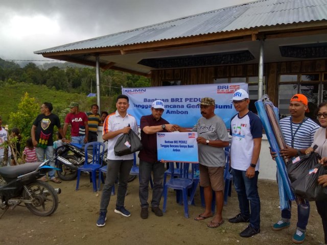 Untuk meringankan beban para korban gempa, Bank BRI telah menyalurkan bantuan tahap awal tanggap darurat. Foto: Dok. BRI