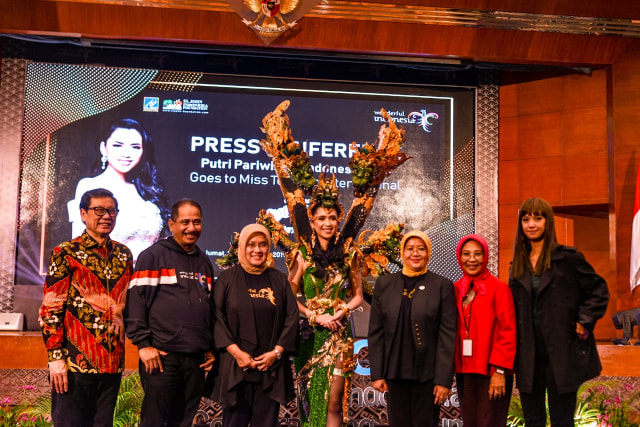 com-Kemenpar, press conference Putri Pariwisata goes to Miss Tourism International Foto: Dok. Kemenpar