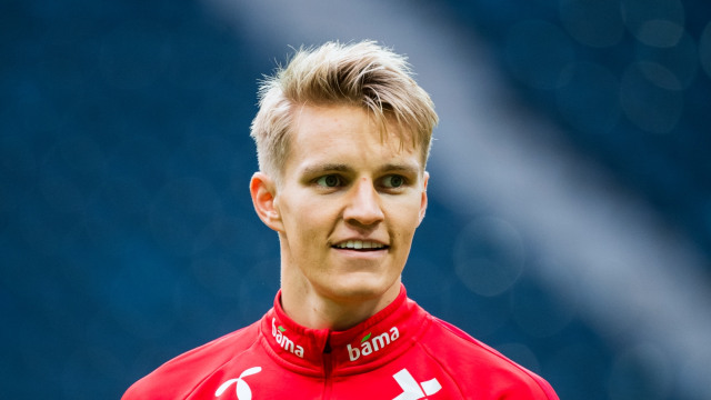 Martin Odegaard bersama Timnas Norwegia. Foto: AFP/Jonathan Nackstrand