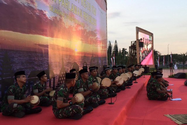 Acara doa bersama untuk kelancaran HUT ke-74 TNI, di Mabes TNI, Cilangkap Jakarta Timur, Senin (30/9). Foto: Muhammad Darisman/kumparan 