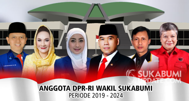 Foto terkini enam wakil rakyat di Senayan dari Sukabumi (Jabar IV) yang hari ini dilantik untuk periode 2019-2024. | Sumber Foto:Nuria Ariawan.