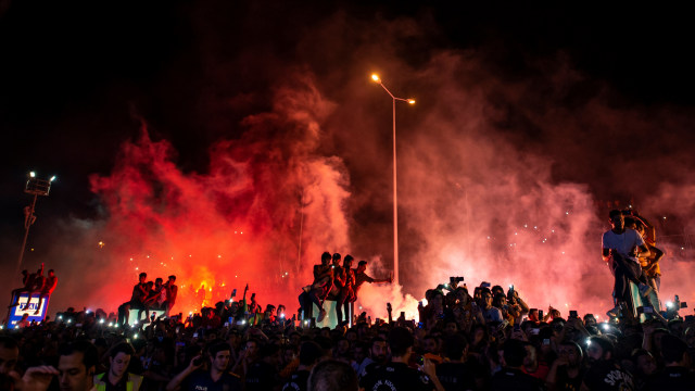 Suporter Galatasaray. Foto: Yasin AKGUL / AFP