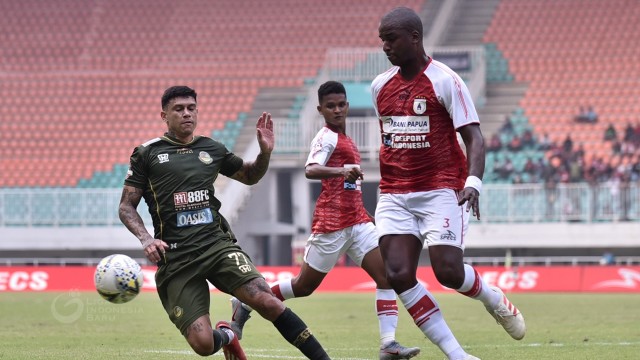 Tira-Persikabo vs Persipura Jayapura di pertemuan pertama Liga 1 2019 Foto: Dok. PT LIB