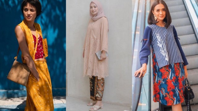 Tips fashion memanfaatkan batik untuk berbagai acara. Foto: dok. @sejauh_mata_memandang, @megaiskanti, @aglaartalidia/ Instagram