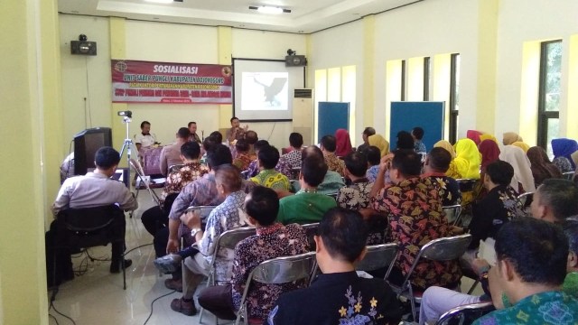 Sosialisasi Sapu Bersih Pungutan Liar, di lingkungan Kantor BPN Kabupaten Bojonegoro. Rabu (02/10/2019)