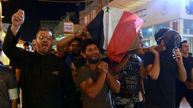 Aksi demonstrasi di Baghdad, Irak