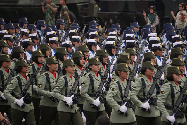 Gladi HUT 74 TNI, prajurit TNI, Lanud Halim Perdanakusuma