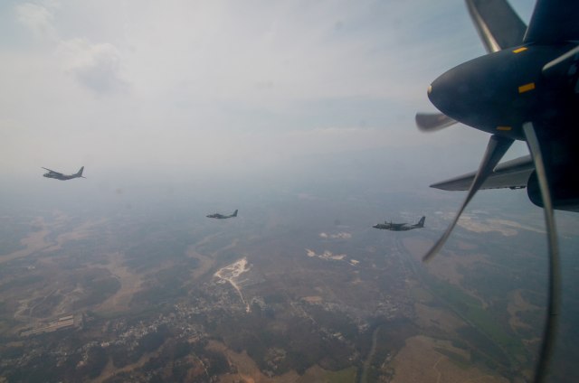 Gladi HUT 74 TNI, Lanud Halim Perdanakusuma, Pesawat CN 295, Sembrani Flight Skadron Udara 2 Halim Perdanakusuma