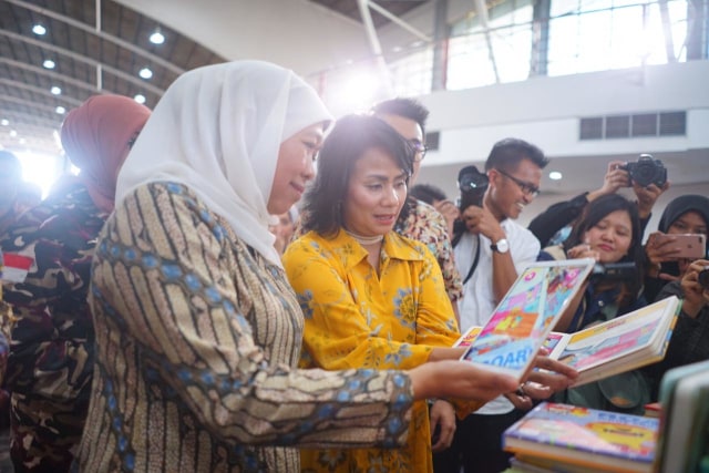 Khofifah Indar Parawansa, Gubernur Jatim, saat pembukaan BBW 2019 (3/10). Foto-foto : Masruroh/Basra