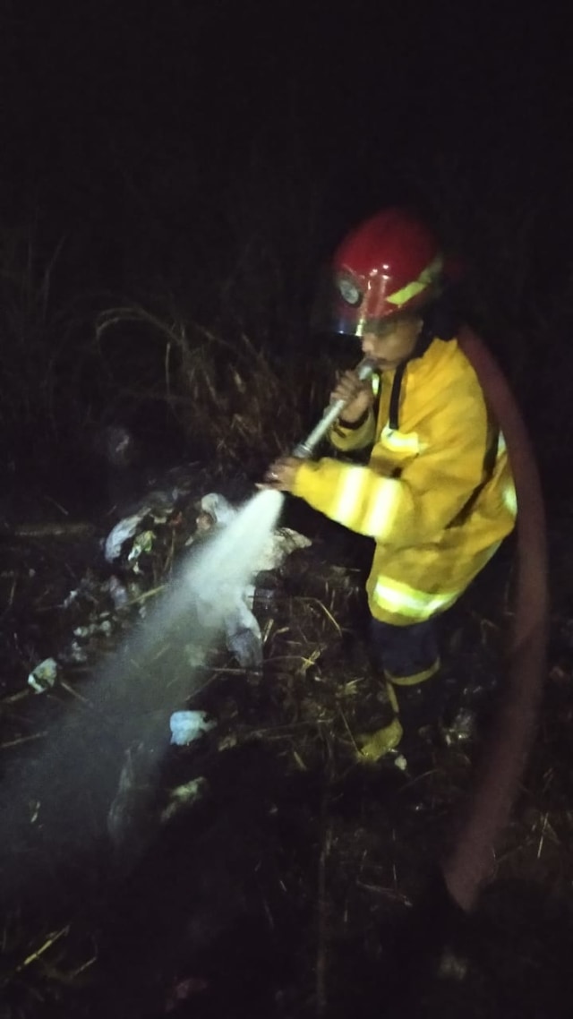 Lahan Gambut di Kaki Gunung Pangrango Terbakar (17607)