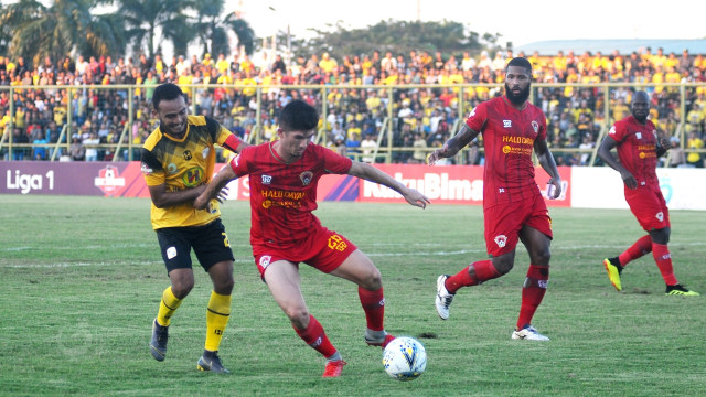 Barito Putera vs Kalteng Putra di pertemuan pertama Liga 1 2019. (Foto: Dok. PT LIB)