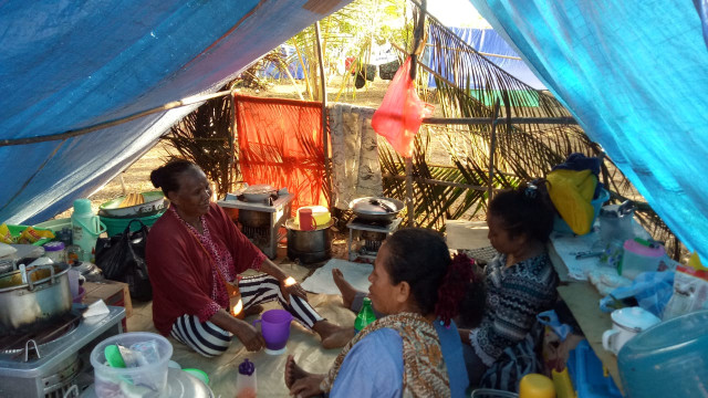 Lokasi Pengungsian di Kebun Jum'at, Desa Tial. Dok : Lentera Maluku