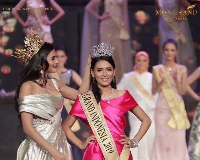 com-Sarlin Delee Jones. Miss Grand Indonesia 2019 Foto: Dok Kemenpar