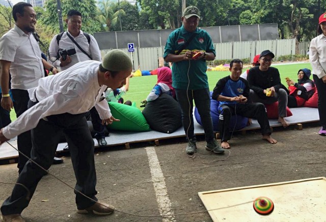 Suasana di event Pekan Kebudayaan Nasional di Istora Senayan. Foto: Andesta Herli