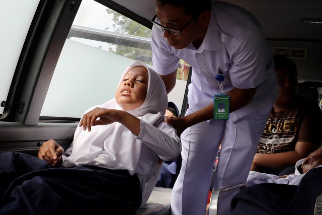 Foto: Siswa di Daerah Bekas Tsunami Aceh, Belajar Siaga Bencana (2660)