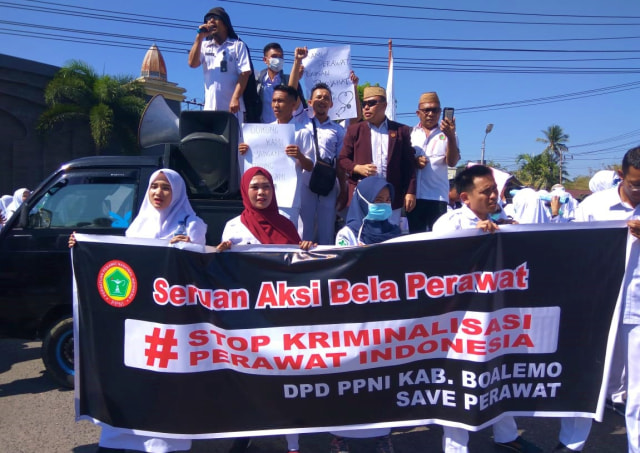 Ribuan Perawat di Gorontalo Menggelar Aksi Solidaritas