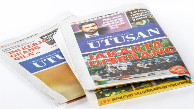 Ilustrasi media Utusan Malaysia. Foto: Shutter Stock