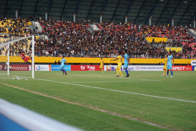 Sriwijaya FC saat bermain di stadion Gelora Sriwijaya Jakabaring. (Foto: Media Official Sriwijaya FC)