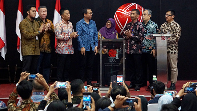 Suasana peresmian layanan wakaf saham dan Digital Donasi HPX Syariah di Bursa Efek Indonesia, Jakarta, Kamis (10/10). Foto: Fanny Kusumawardhani/kumparan