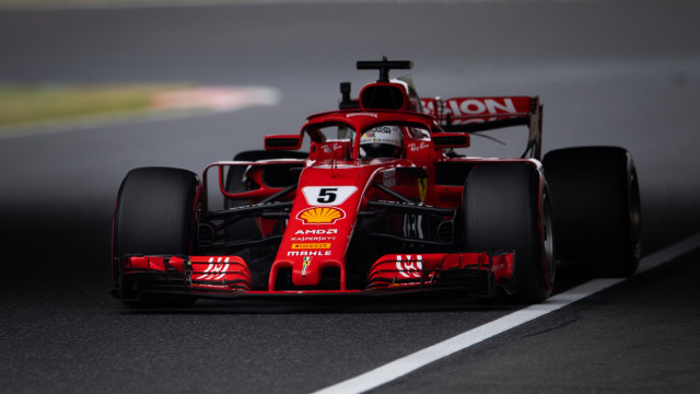 Sebastian Vettel di Sirkuit  Suzuka pada GP Jepang. Foto: Martin BUREAU / AFP
