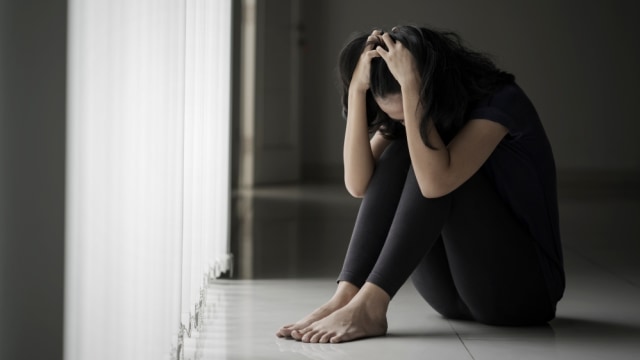 Ilustrasi depresi pada perempuan. Foto: Shutterstock
