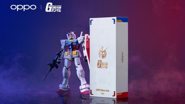 Smartphone Oppo Reno Ace edisi Gundam. Foto: Oppo