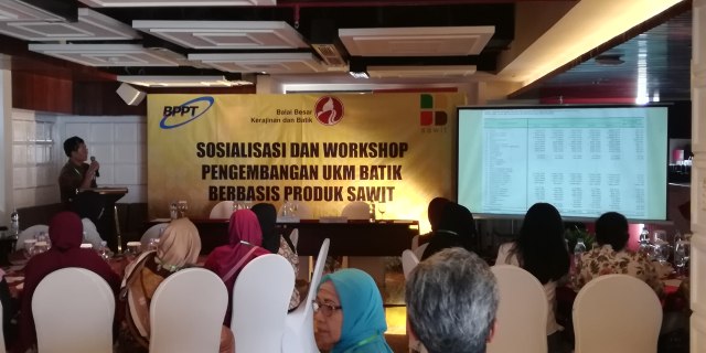 Workshop Pengembangan UKM Batik Berbasis Sawit di Yogyakarta, Kamis (10/10/2019). Foto: atx.