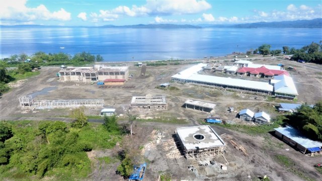 Pembangunan Kawasan ekonomi di Halmahera Selatan,  tampak dari timur ke barat. Foto: Istimewa