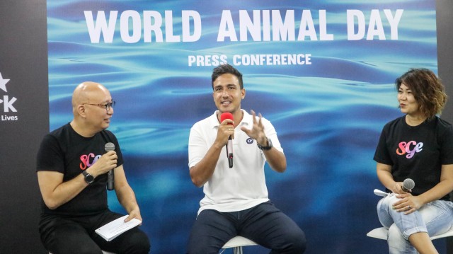 Hamish Daud sebagai Founder Indonesian Ocean Pride menceritakan kampanye dan kolaborasinya bersama TeamLab Future Park. Foto: Helinsa Rasputri/kumparan