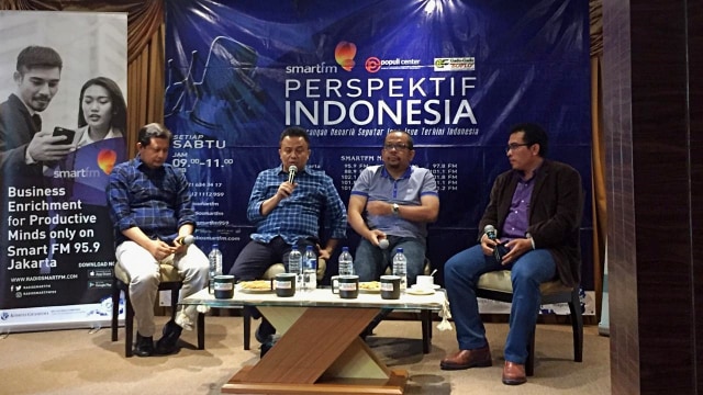 Diskusi 'Dinamika Politik Jelang Penyusunan Kabinet' di Kawasan Cikini, Jakarta Pusat. Foto: Dok. M Lutfan Dharmawan.